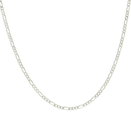 925 Sterling Silver Solid Classic Figaro Silver Plated 080 3.0mm