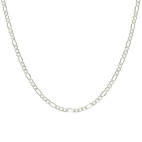 925 Sterling Silver Solid Classic Figaro Silver Plated 100 4.0mm
