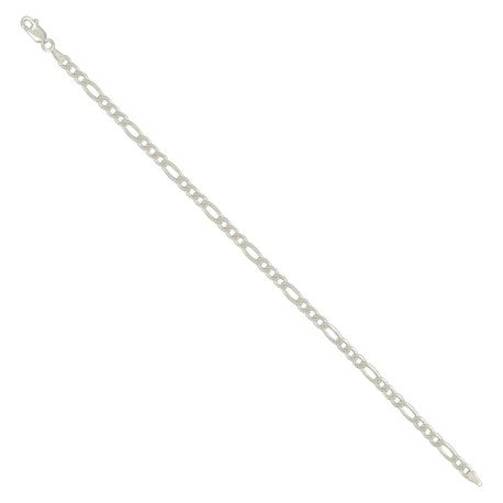 925 Sterling Silver Solid Classic Figaro Silver Plated 100 4.0mm