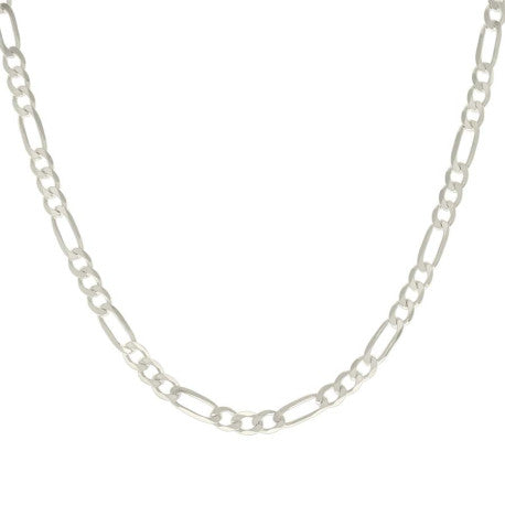 925 Sterling Silver Solid Classic Figaro Silver Plated 150 6.0mm