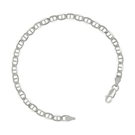 925 Sterling Silver Solid Classic Mariner Silver Chain 100 4mm