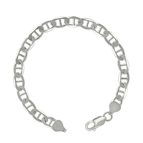 925 Sterling Silver Solid Classic Mariner Silver Chain 150 6mm