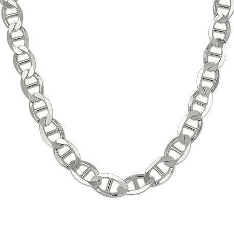 925 Sterling Silver Solid Classic Mariner Silver Chain 180 7mm