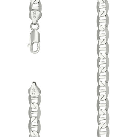 925 Sterling Silver Solid Classic Mariner Silver Chain 200 8mm
