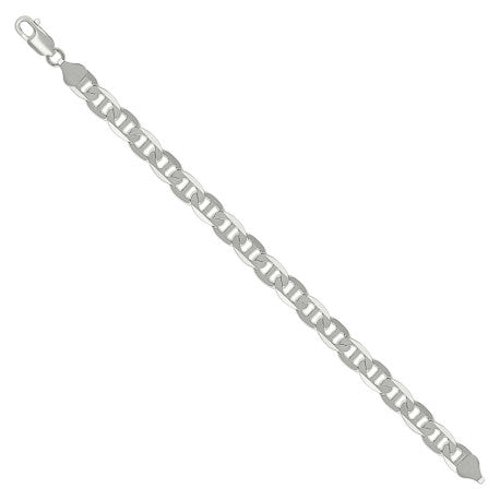 925 Sterling Silver Solid Classic Mariner Silver Chain 200 8mm