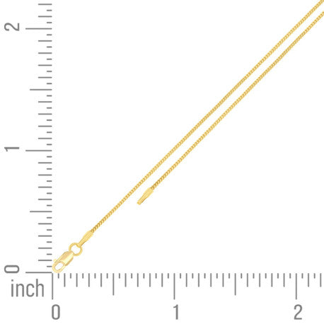 925 Silver Solid Franco Chain Yellow 030 0.5mm