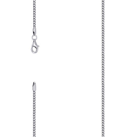 925 Silver Solid Franco Chain Rhodium 130 1.5mm