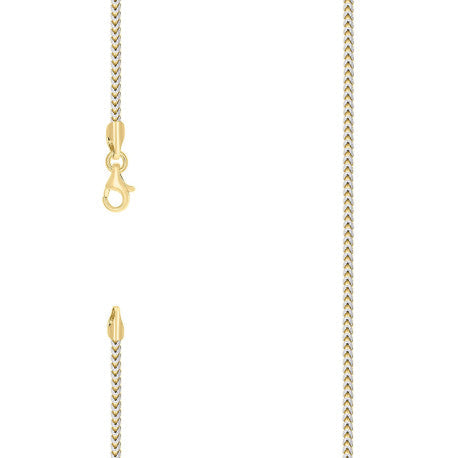 925 Silver Solid Franco Chain Two-tone 130 1.5mm