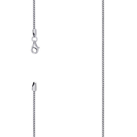 925 Silver Solid Franco Chain Rhodium 100 1mm