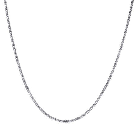 925 Silver Solid Franco Chain Rhodium 100 1mm