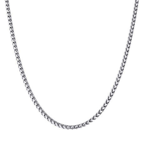 925 Silver Solid Franco Chain Rhodium 230 2.5mm