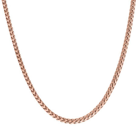 925 Silver Solid Franco Chain Rose 230 2.5mm