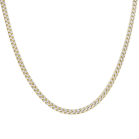 925 Silver Solid Franco Chain Two-tone 230 2.5mm