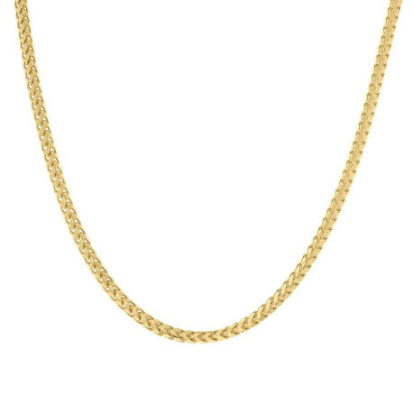 925 Silver Solid Franco Chain Yellow 230 2.5mm