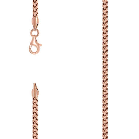 925 Silver Solid Franco Chain Rose 230 2.5mm
