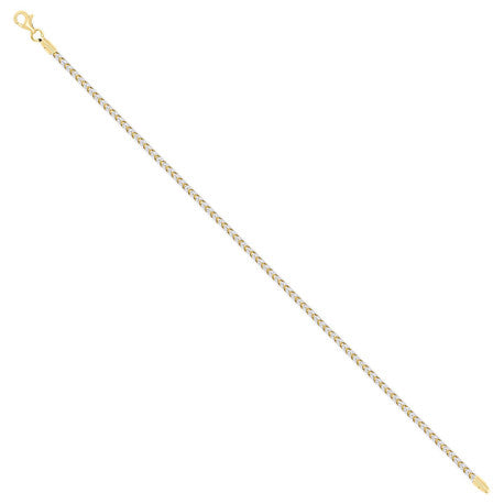 925 Silver Solid Franco Chain Two-tone 230 2.5mm