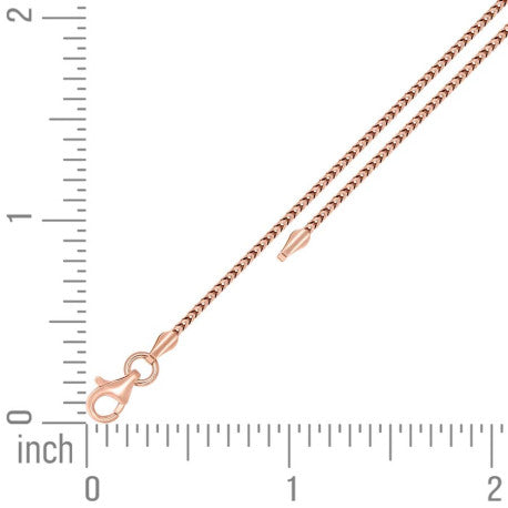 925 Silver Solid Franco Chain Rose 180 2mm