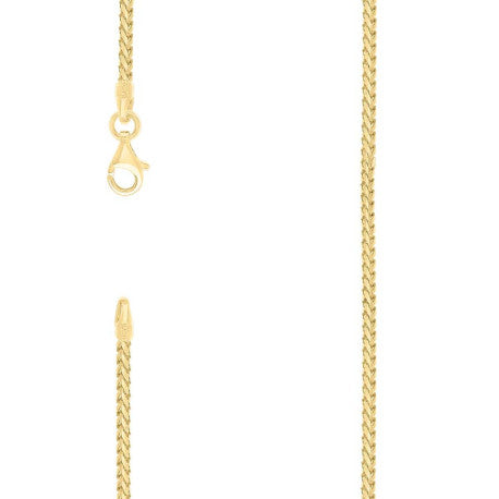 925 Silver Solid Franco Chain Yellow 180 2mm