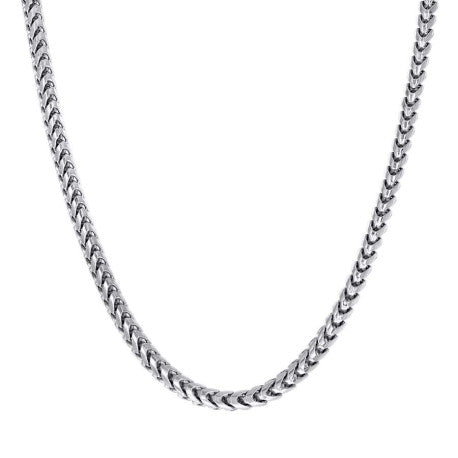 925 Silver Solid Franco Chain Rhodium 370 3.7mm