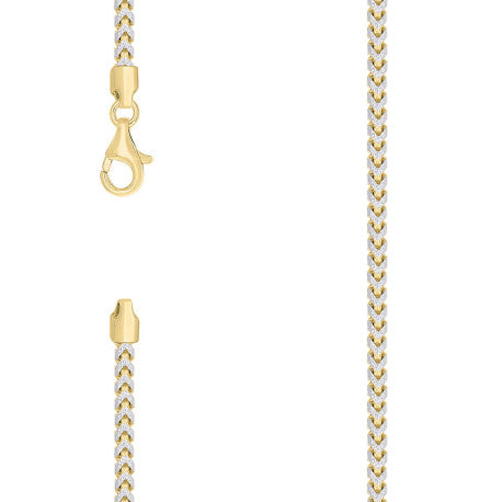 925 Silver Solid Franco Chain Two-tone 300 3mm