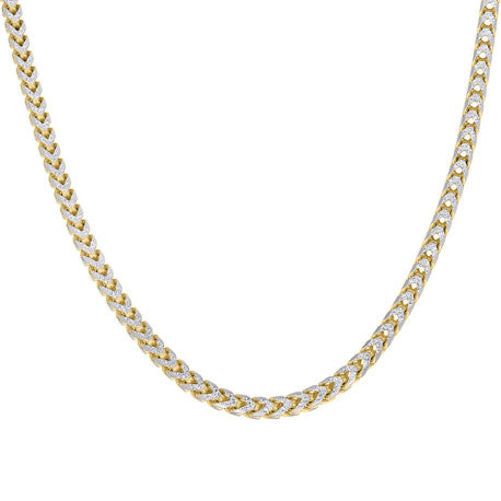 925 Silver Solid Franco Chain Two-tone 300 3mm