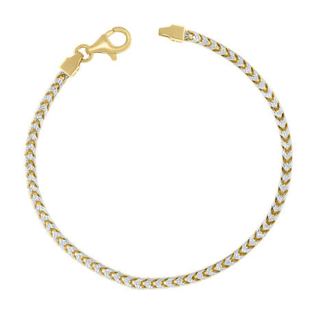 925 Silver Solid Franco Chain Two-tone 300 3mm