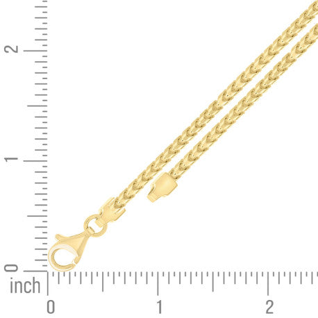925 Silver Solid Franco Chain Yellow 300 3mm