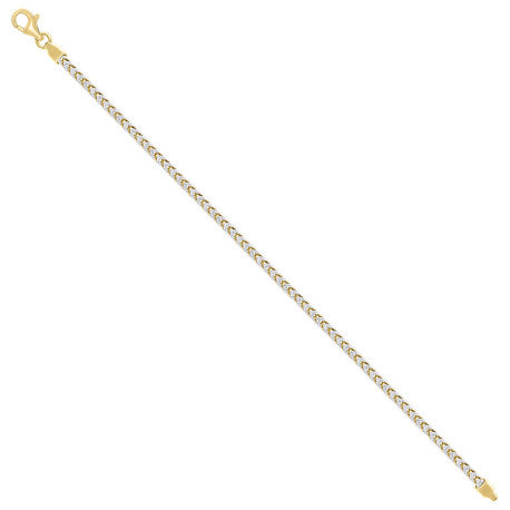 925 Silver Solid Franco Chain Two-tone 300 3mm