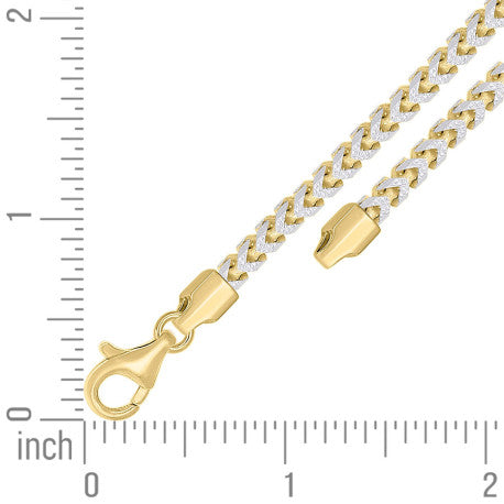 925 Silver Solid Franco Chain Two-tone 420 4.2mm