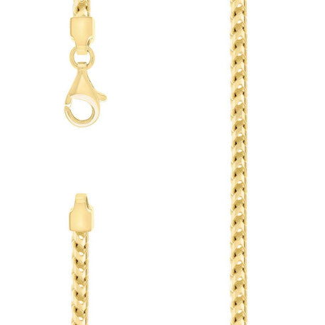 925 Silver Solid Franco Chain Yellow 420 4.2mm