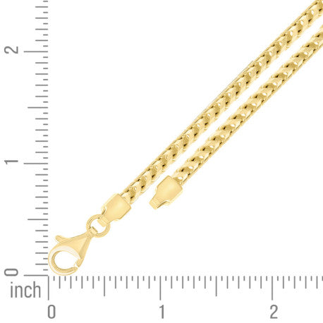 925 Silver Solid Franco Chain Yellow 420 4.2mm