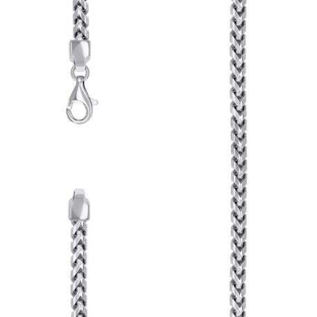 925 Silver Solid Franco Chain Rhodium 470 5mm