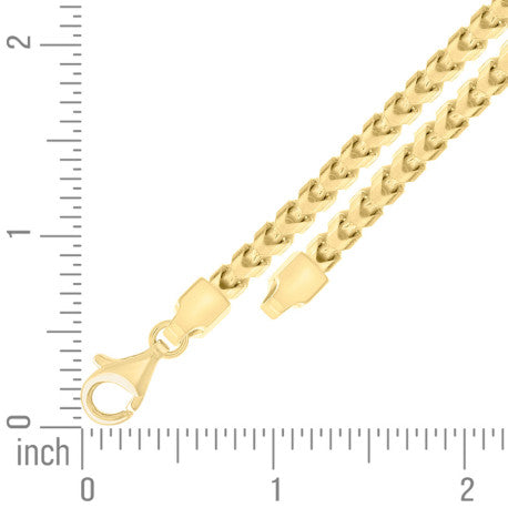 925 Silver Solid Franco Chain Yellow 470 5mm