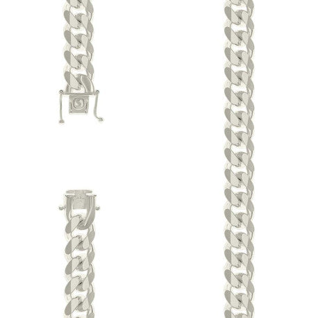 925 Sterling Silver Solid Miami Cuban Chain Silver 350 11.8mm
