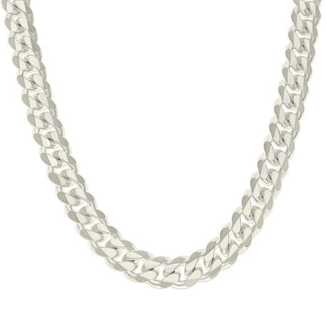 925 Sterling Silver Solid Miami Cuban Chain Silver 400 12.8mm
