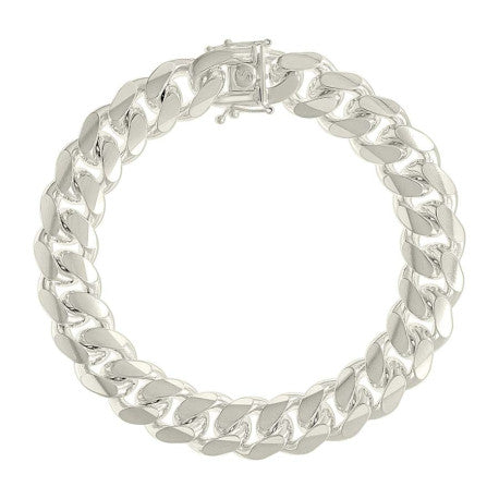 925 Sterling Silver Solid Miami Cuban Chain Silver 400 12.8mm