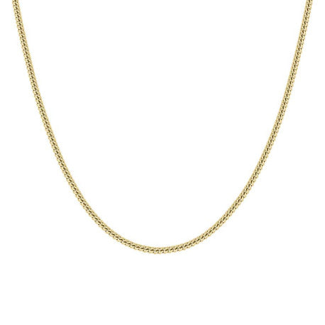 925 Sterling Silver Solid Miami Cuban Chain Yellow 060 2mm
