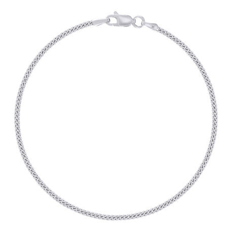 925 Sterling Silver Solid Miami Cuban Chain Rhodium 060 2mm