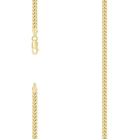 925 Sterling Silver Solid Miami Cuban Chain Yellow 120 4.1mm