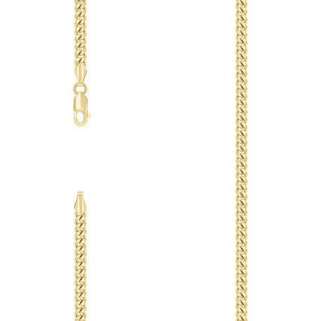 925 Sterling Silver Solid Miami Cuban Chain Yellow 120 4.1mm