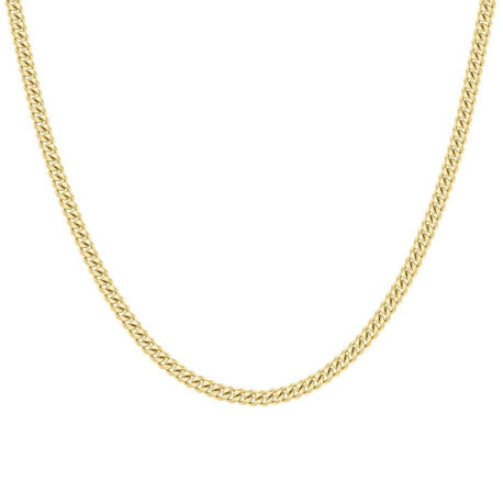 925 Sterling Silver Solid Miami Cuban Chain Yellow 120 4.1mm