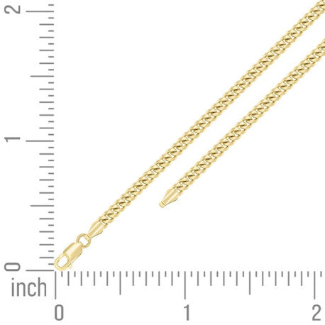 925 Sterling Silver Solid Miami Cuban Chain Yellow 120 4.1mm