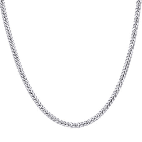 925 Sterling Silver Solid Miami Cuban Chain Rhodium 150 4.9mm