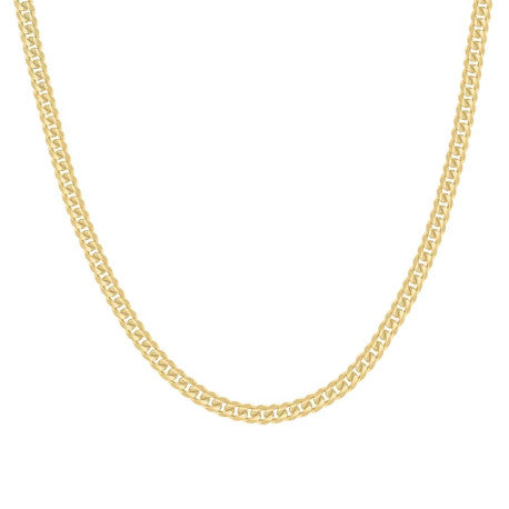 925 Sterling Silver Solid Miami Cuban Chain Yellow 150 4.9mm