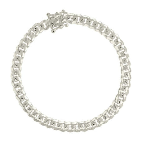 925 Sterling Silver Solid Miami Cuban Chain Silver 180 6.3mm