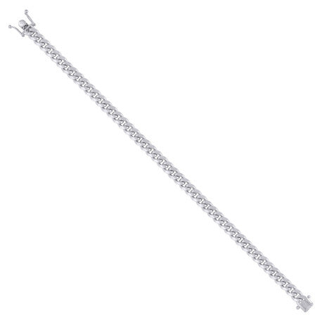 925 Sterling Silver Solid Miami Cuban Chain Rhodium 180 6.3mm