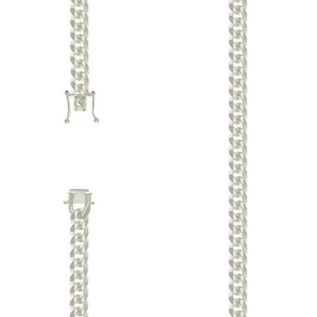 925 Sterling Silver Solid Miami Cuban Chain Silver 200 7mm