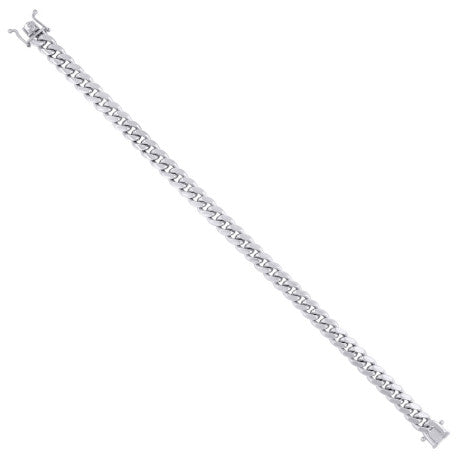 925 Sterling Silver Solid Miami Cuban Chain Rhodium 200 7mm