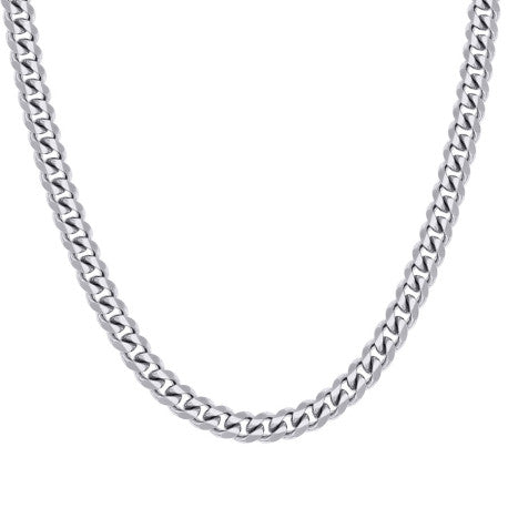 925 Sterling Silver Solid Miami Cuban Chain Rhodium 250 8.4mm