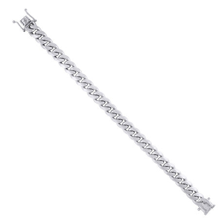 925 Sterling Silver Solid Miami Cuban Chain Rhodium 300 9.8mm